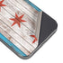 Chicago Flag Dark Wood iPhone 14 Pro Skin